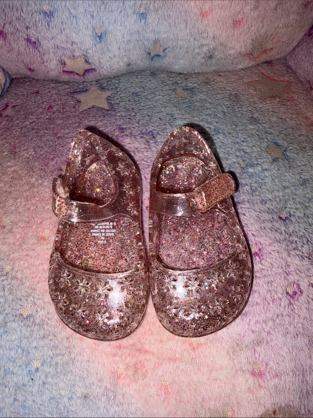 Old Navy Pink Glitter Jelly Mary Jane Sandals for Kids